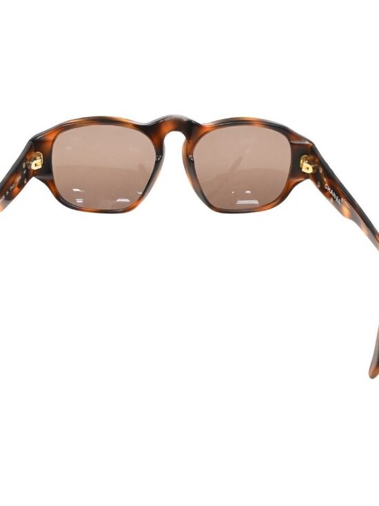 CHANEL CC Logo Sunglasses Eye Wear Plastic Brown GHW Italy 0006 09RL981 main image 6